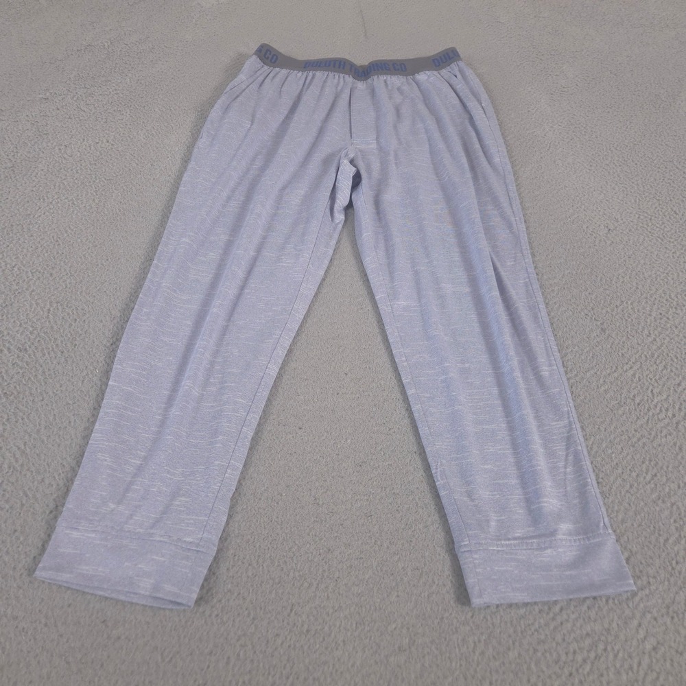 Duluth Trading Pants Mens L 30 Blue recovIR Sleep Space Dye Tapered Leg Stretch